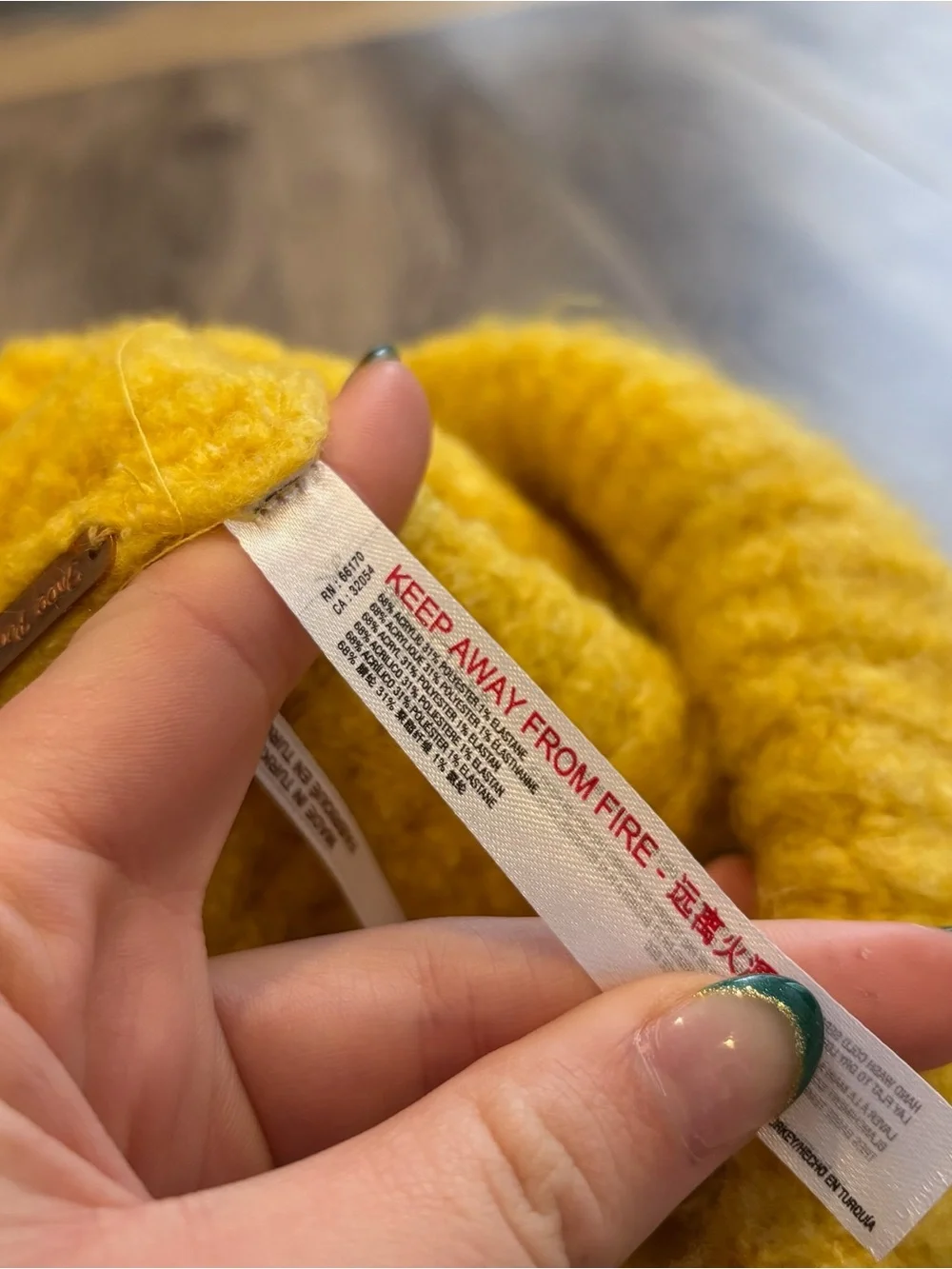 Free People Yellow Ribbed Knit Beanie